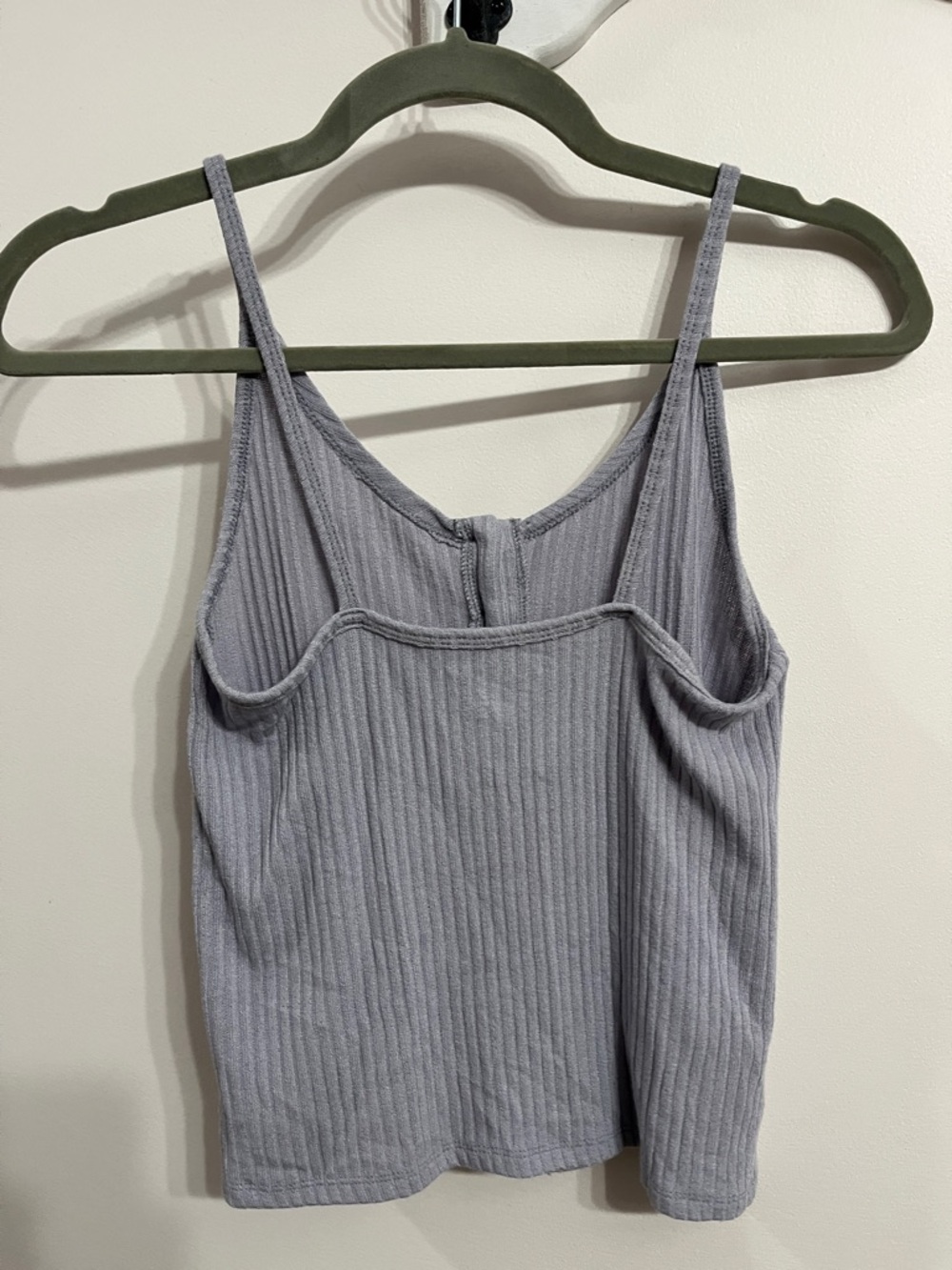 💐5/25$ Ribbed Button-Front Cami Tank Top - blue gray - Picture 3 of 3